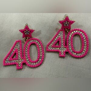 Pink Star 40 Earrings